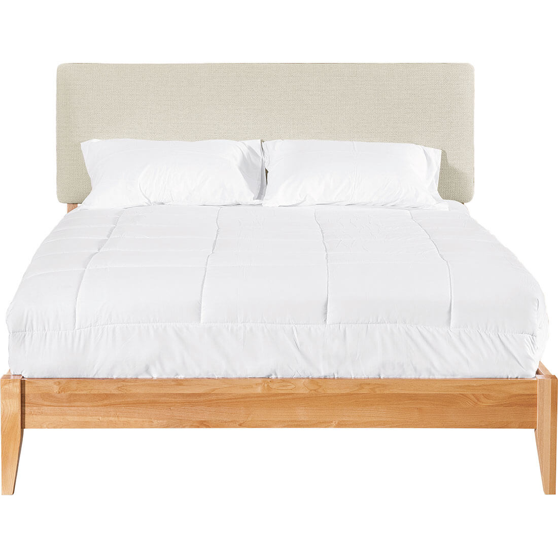 Archbold Furniture 2 West Modern Platform Upholstered Cal King Bed Front View