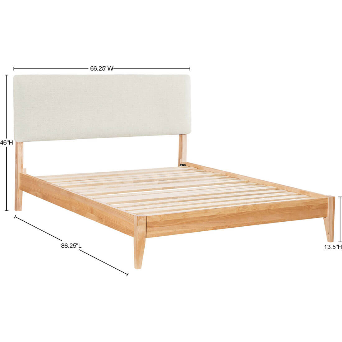 Archbold Furniture 2 West Modern Platform Upholstered Queen Headboard Specs