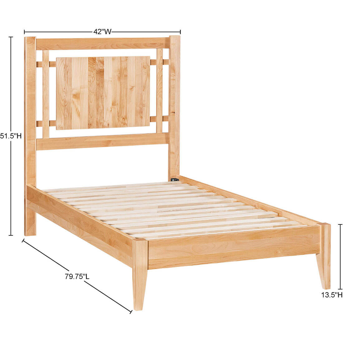 Archbold Furniture 2 West Open Panel Twin Bed Frame