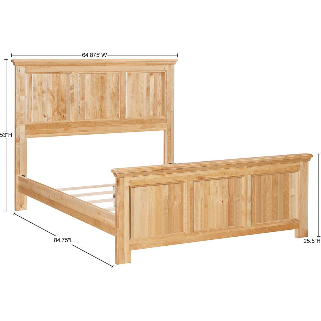 Archbold Furniture Emmerson Flat Panel Queen Bed Tall Footboard Frame