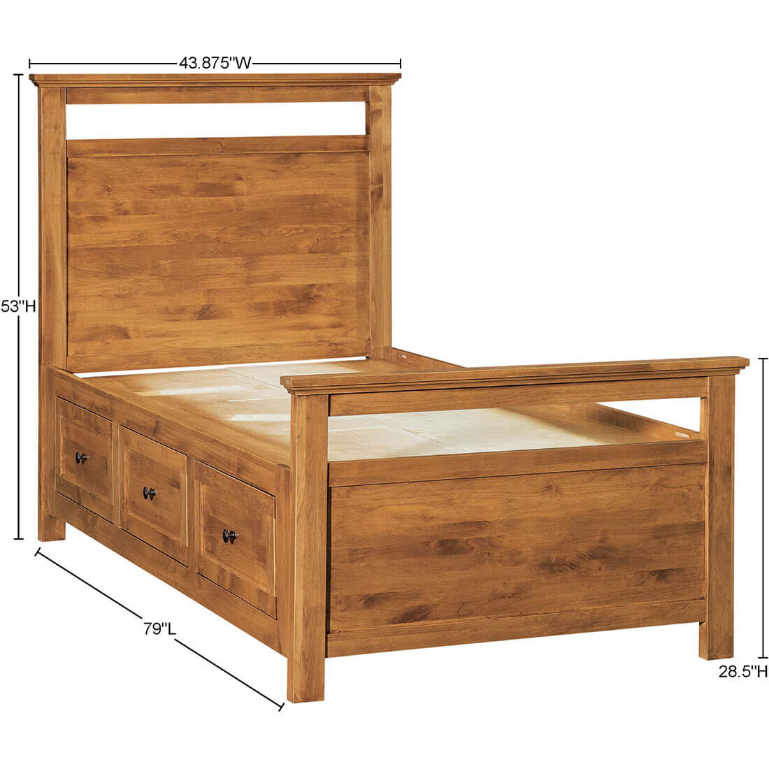Archbold Furniture Emmerson Twin Bed Storage Pedestals Frame
