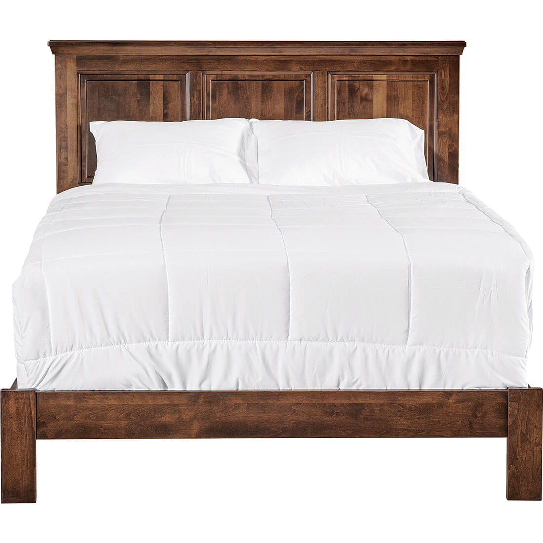 Archbold Furniture Heritage Raised Panel Queen Bed Low Footboard Front View