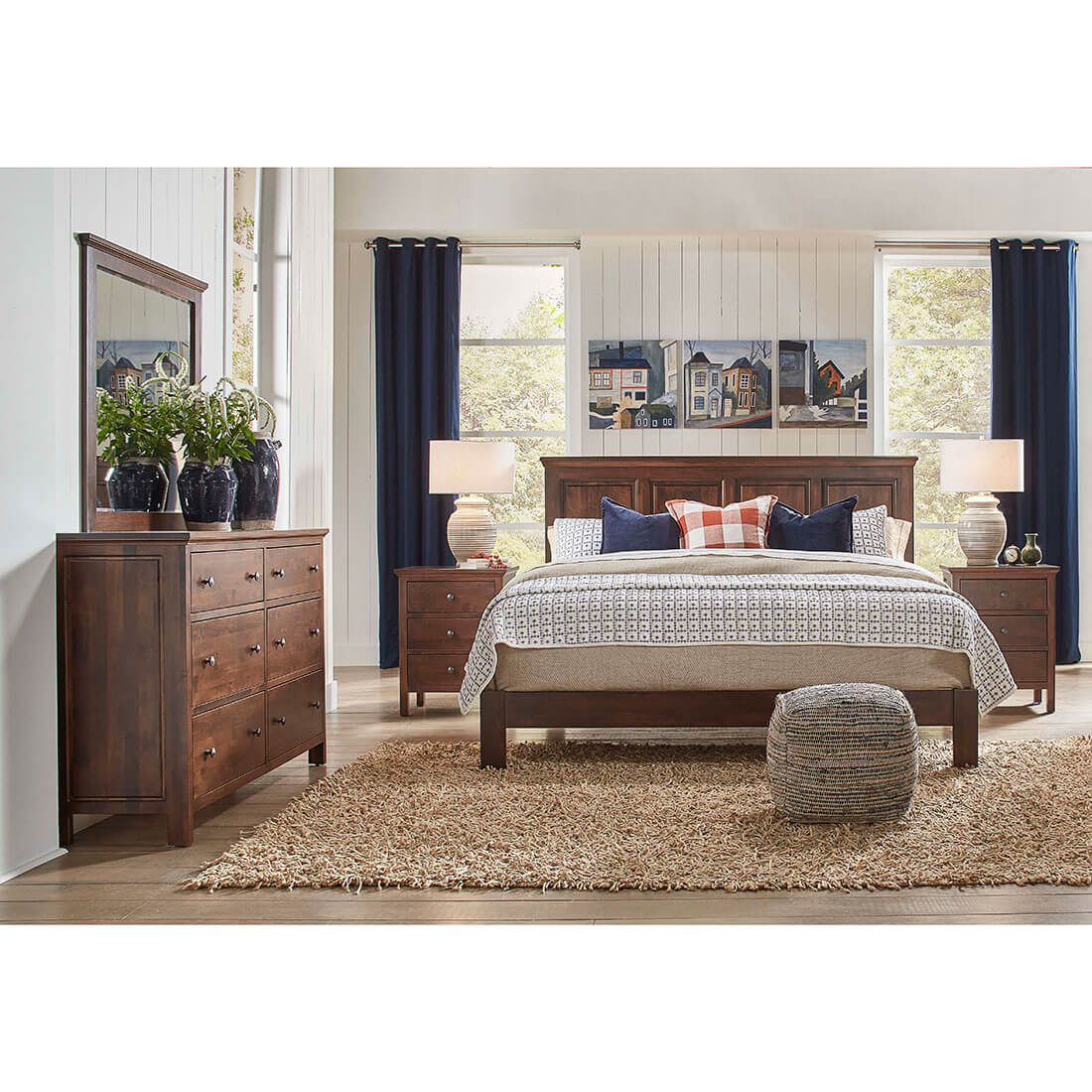 Archbold Furniture Heritage Raised Panel Twin Bed Low Footboard Bedroom Collection