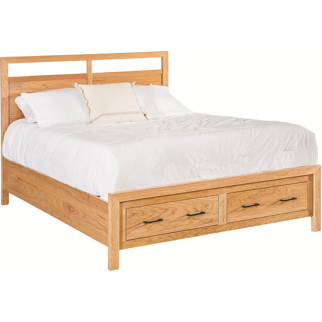 Archbold Furniture Amish Essentials Maverick King Storage Footboard Bed 33199 33292 332921