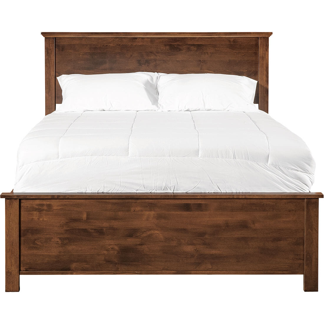 Archbold Furniture Portland Plank Full Bed Storage Pedestals Front View