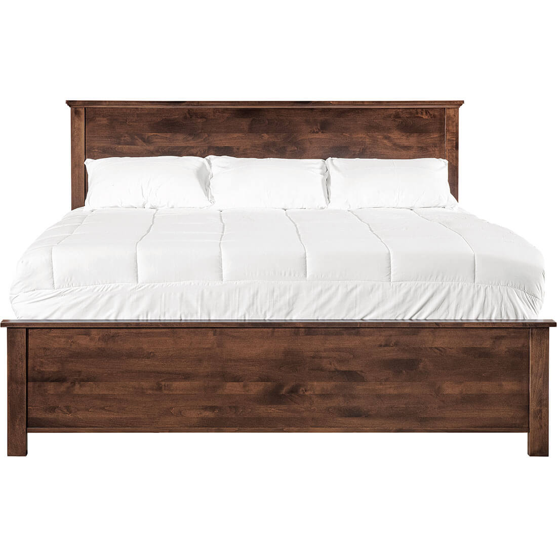 Archbold Furniture Portland Plank King Bed Storage Pedestals Front View