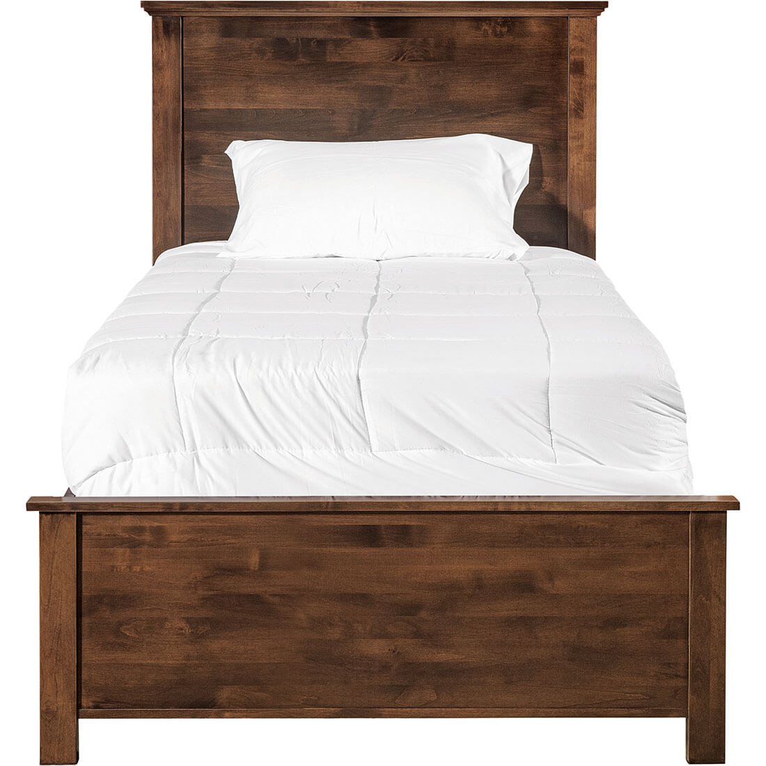 Archbold Furniture Portland Plank Twin Bed Storage Pedestals Front View