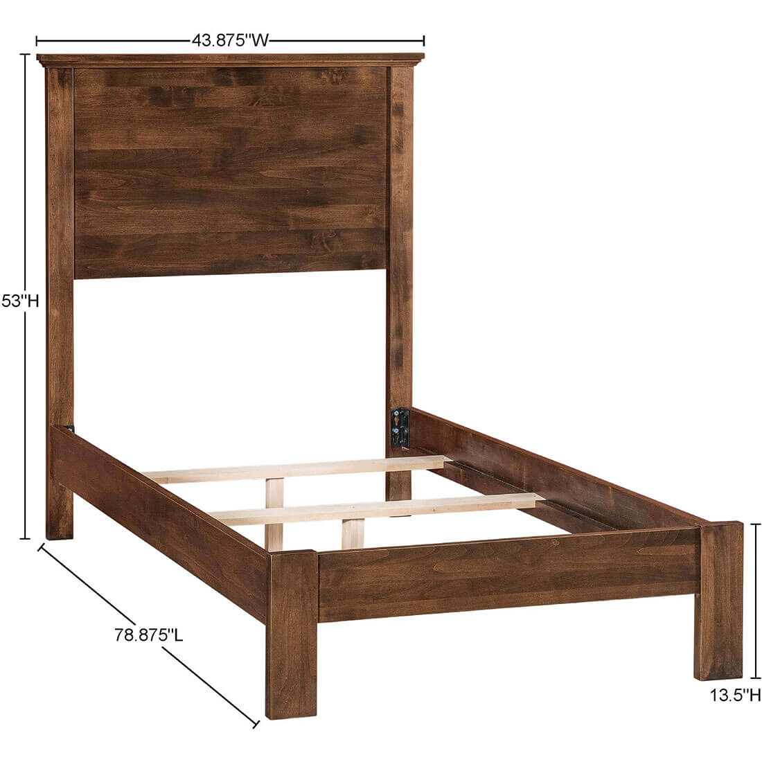 Archbold Furniture Portland Plank Twin Headboard Frame