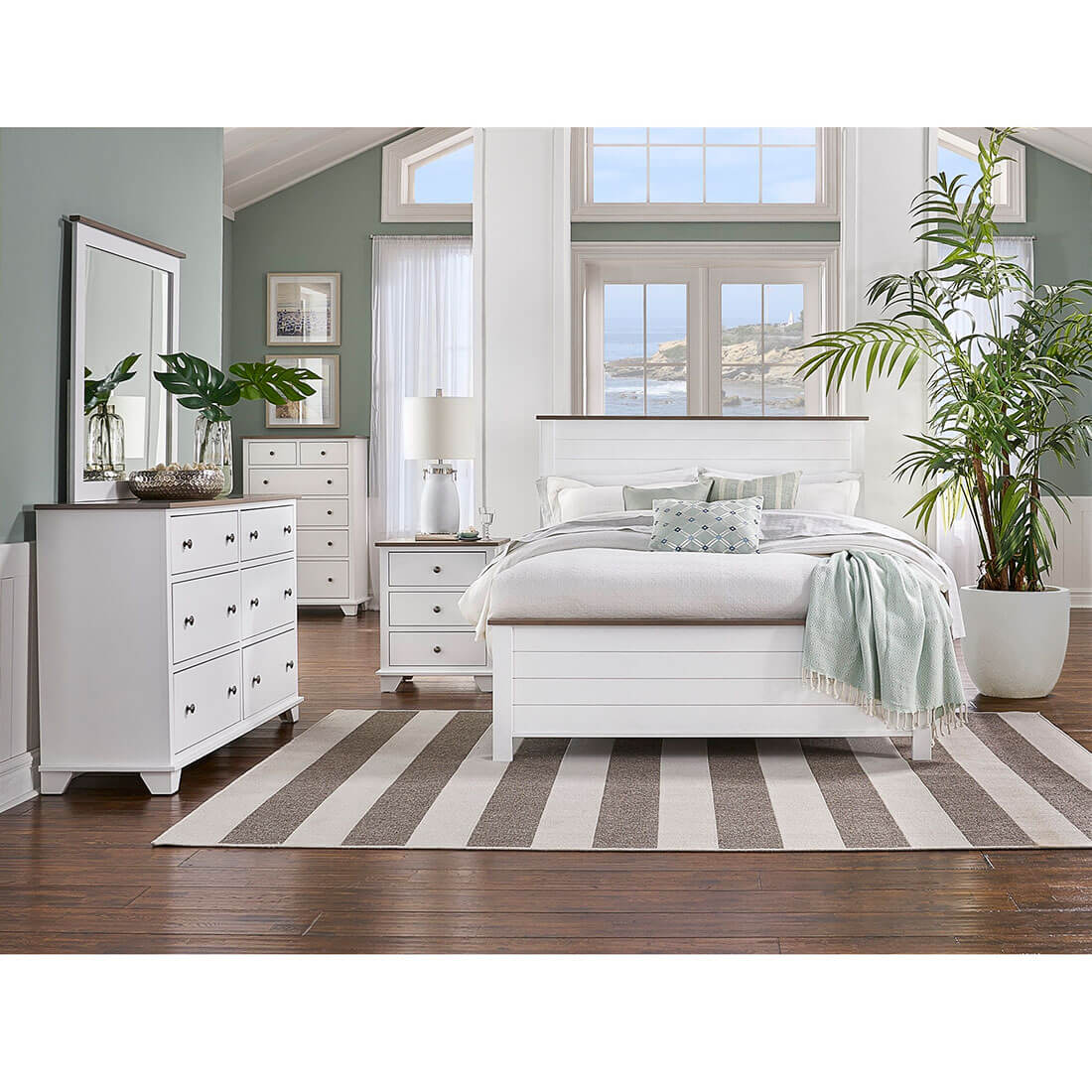 Archbold Furniture Portland Shiplap King Headboard Bedroom Collection