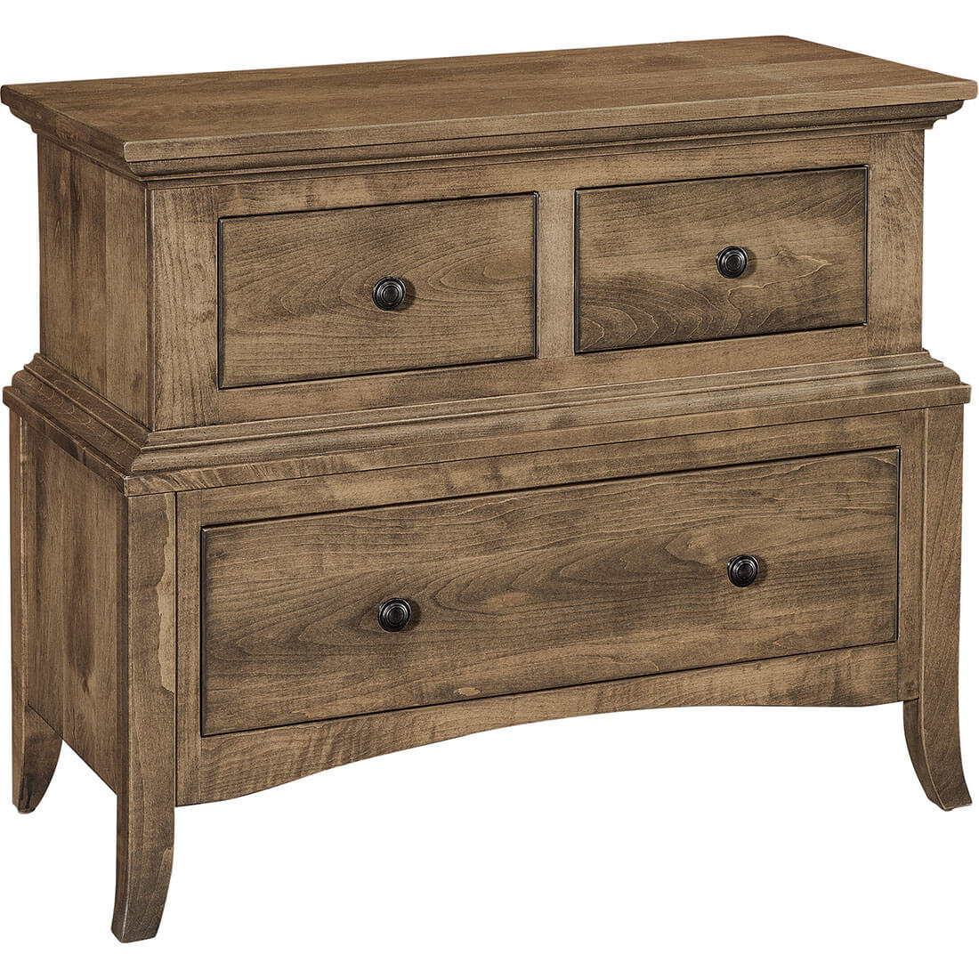 Archbold Furniture Amish Essentials Provence 3 Drawer Wide Nightstand 41431