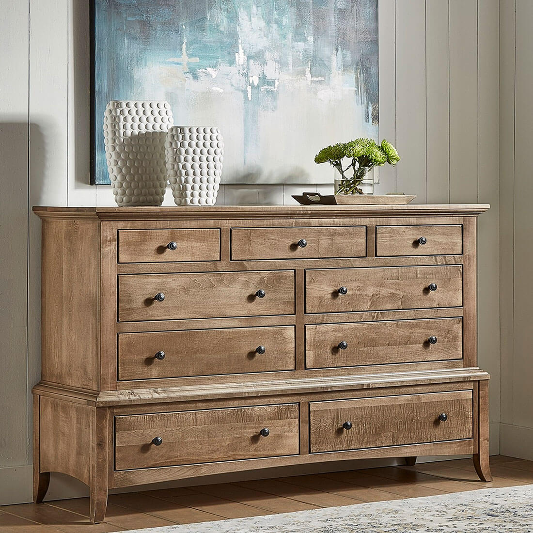 Archbold Furniture Amish Essentials Provence 9 Drawer Dresser on Dresser Bedroom Collection
