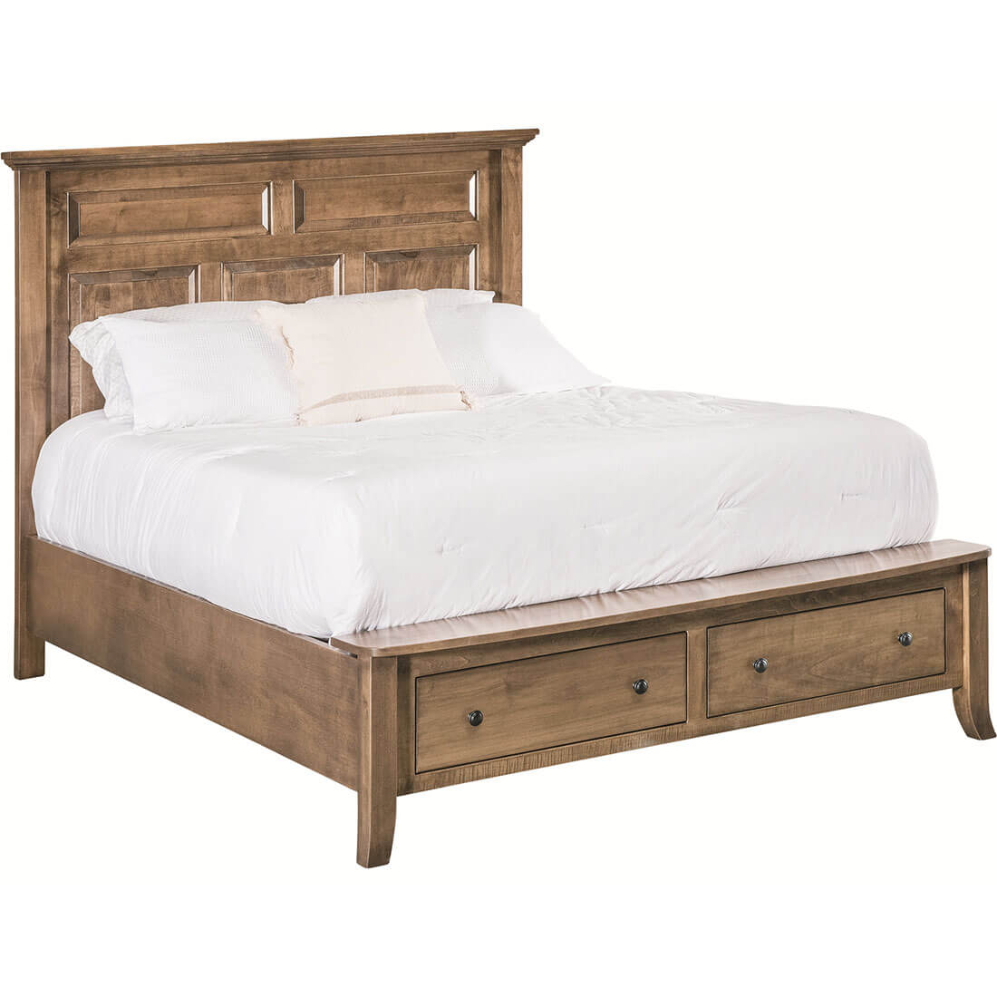 Archbold Furniture Amish Essentials Provence King Storage Footboard Bed 41199 41292 402921