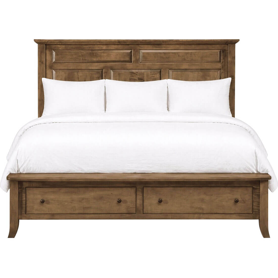 Archbold Furniture Amish Essentials Provence King Storage Footboard Bed 2