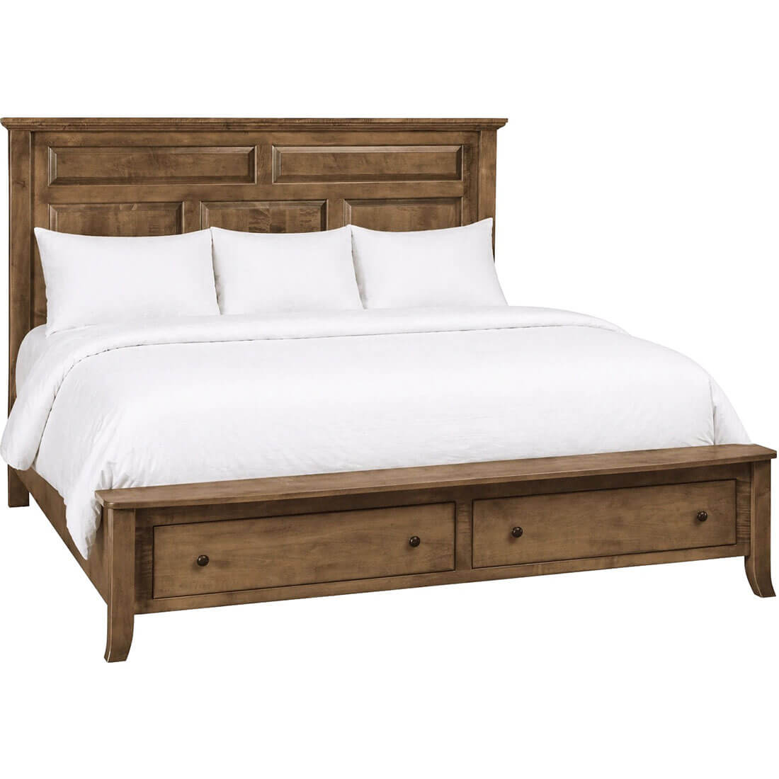 Archbold Furniture Amish Essentials Provence King Storage Footboard Bed 41199 41292 402921