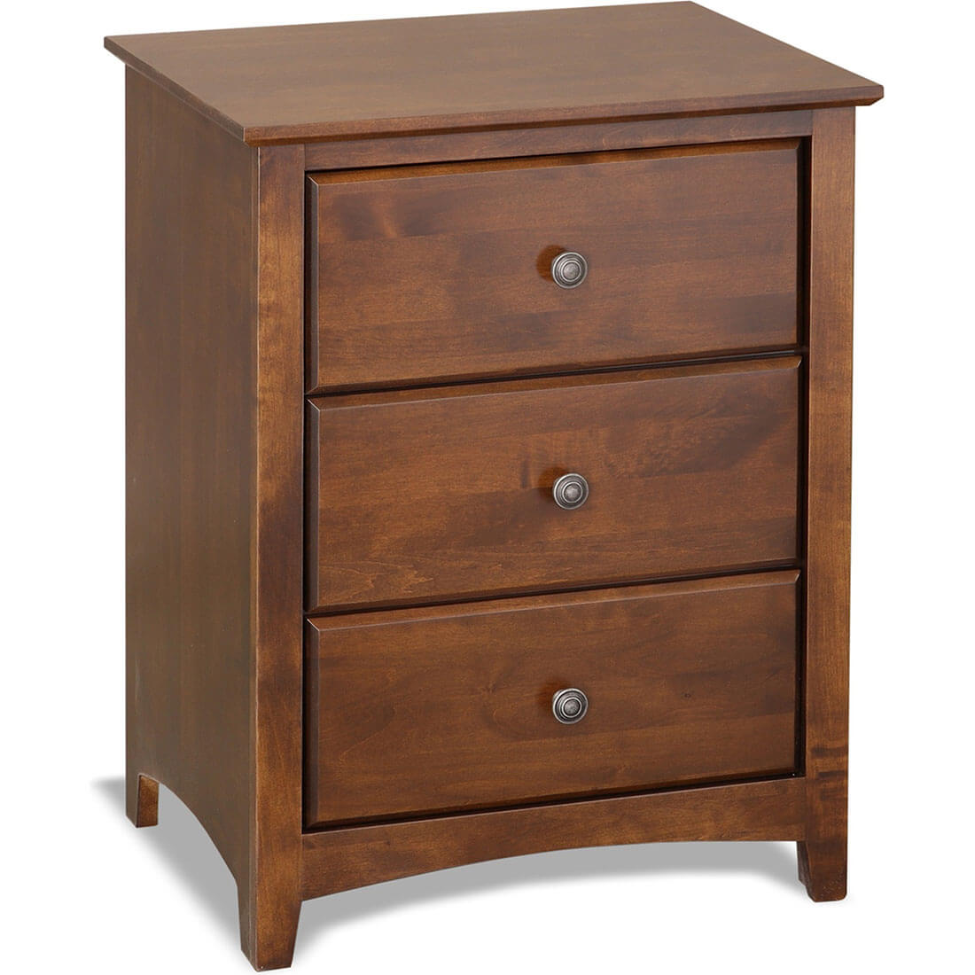Archbold Furniture Shaker 3 Drawer Wide Nightstand 3