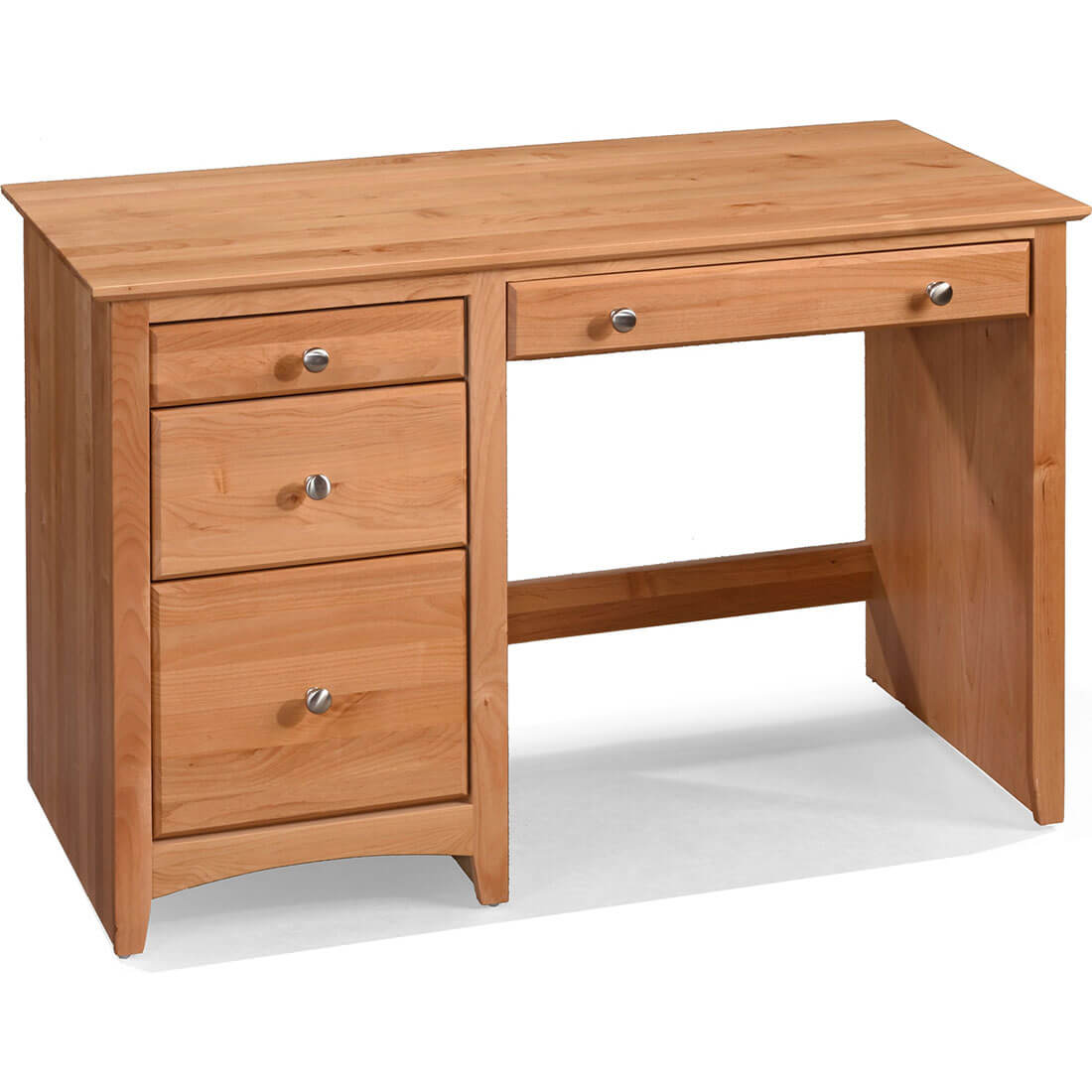 Archbold Furniture 4 Drawer Desk Overhang Top 2