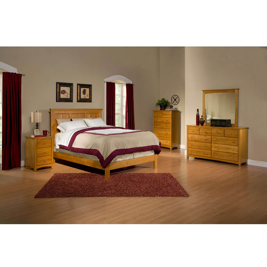 Archbold Furniture Shaker Essential Panel Full Headboard Bedroom Collection