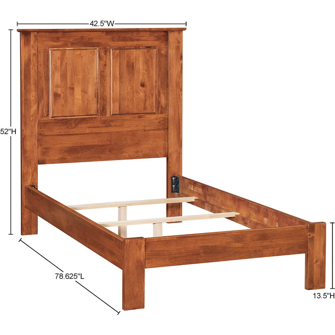 Archbold Furniture Shaker Essential Panel Twin Headboard Frame