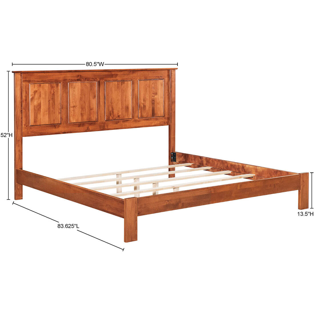 Archbold Furniture Shaker Essential Panel King Headboard Frame