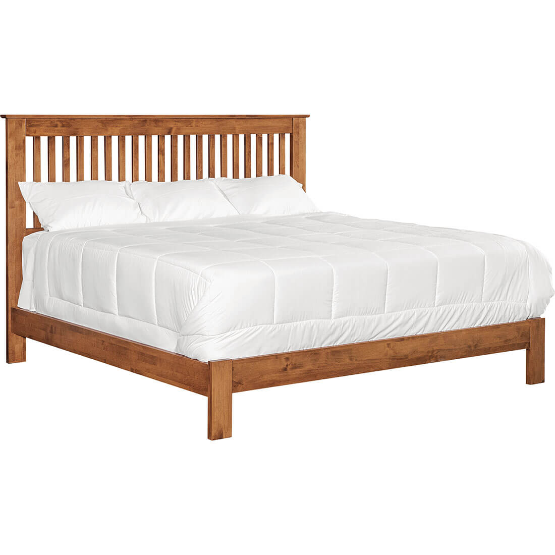 Archbold Furniture Shaker Slat King Bed Low Footboard 61354 612991