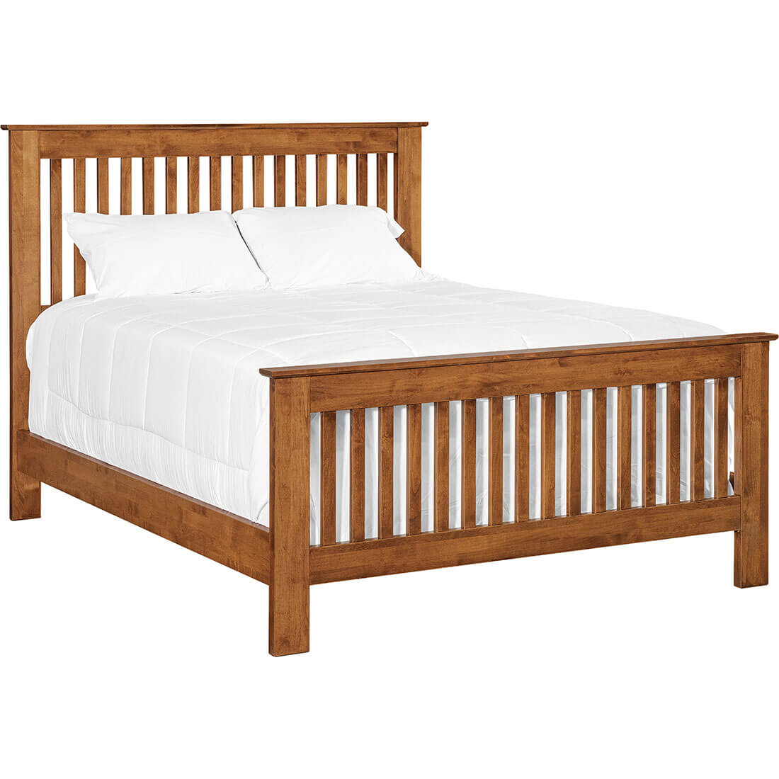 Archbold Furniture Shaker Slat Queen Bed Tall Footboard 61253 612981