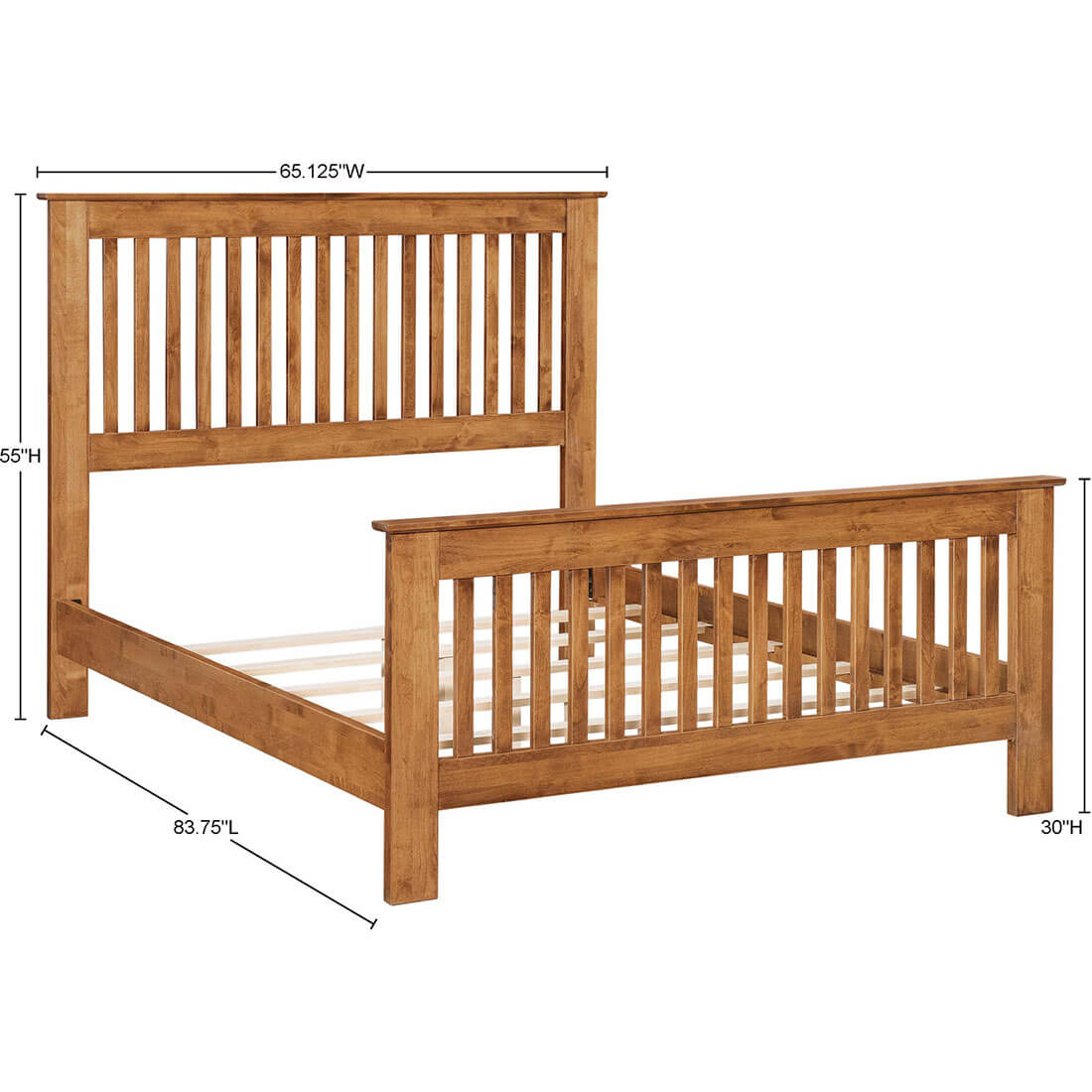 Archbold Furniture Shaker Slat Queen Headboard Specs