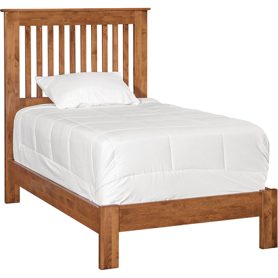Archbold Furniture Shaker Slat Twin Bed Low Footboard 61333 612781