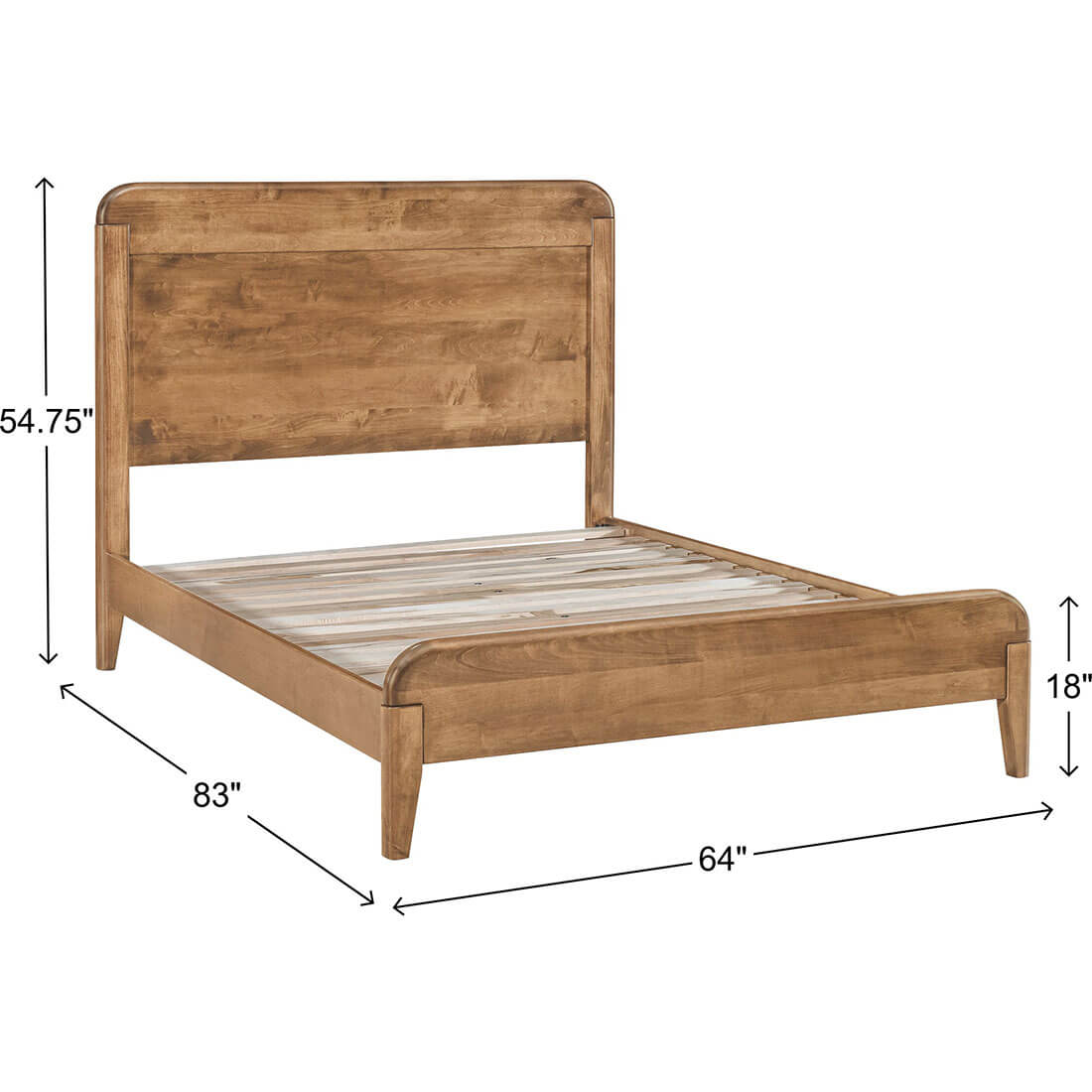 Archbold Furniture Amish Essentials Warren Platform Queen Bed Dimensions