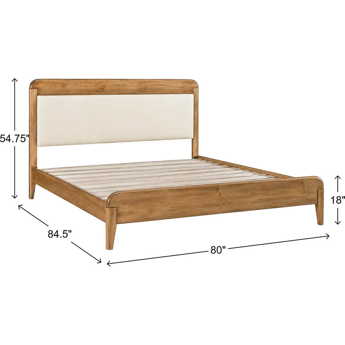 Archbold Furniture Amish Essentials Warren Upholstered King Headboard Dimensions