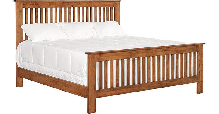 Archbold Furniture Shaker Slat King Bed Tall Footboard 61254 612991
