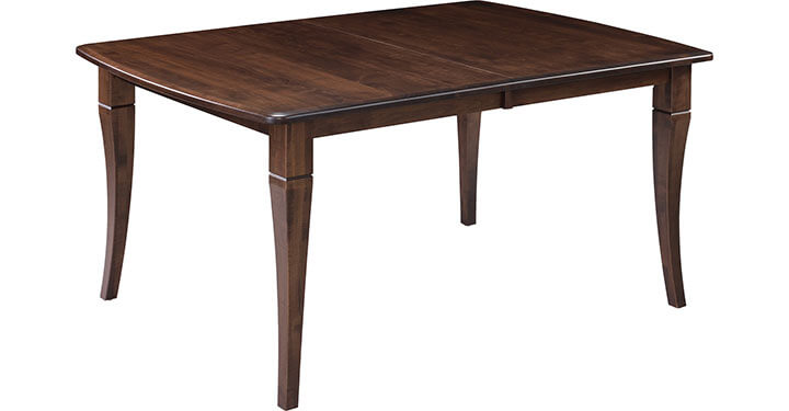 Archbold Furniture Amish Essentials 42x60 Bow End Top Flare Leg Table 4024260 400L03