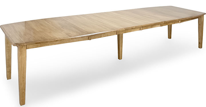 Archbold Furniture Amish Essentials 42x72 Boat Shape Top with 4 18 Inch Leaves Shaker Taper Leg Table 4234272 4214218 420L01 400L01