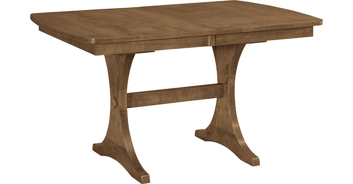 Archbold Furniture Amish Essentials Arcadia Trestle Table 36x54 Solid Top 4323654 432B01 432B0154S