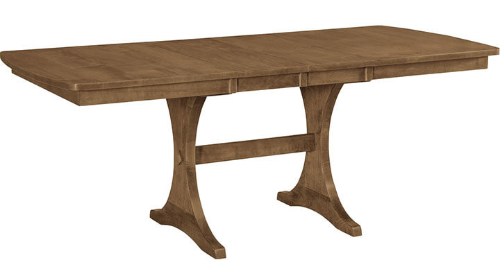 Archbold Furniture Amish Essentials Arcadia Trestle Table 36x54 Top with 2 12 Inch Leaves 4323655 432B01 432B0154S
