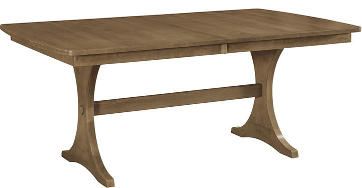 Archbold Furniture Amish Essentials Arcadia Trestle Table 42x72 Solid Top 4324272 432B01 432B0172S