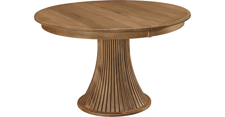 Archbold Furniture Amish Essentials Fluted Pedestal Table 4146060T 4044848B