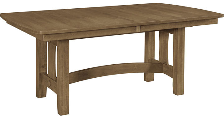 Archbold Furniture Amish Essentials Hawthorne Trestle Table 42x72 Solid Top 4324272 432B02 432B0272S