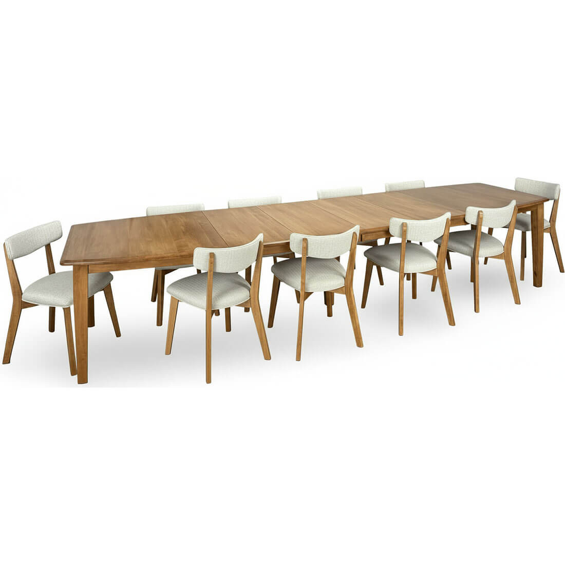Archbold Furniture Amish Essentials 42x72 Boat Shape Top with 4 18 Inch Leaves Shaker Taper Leg Table Set