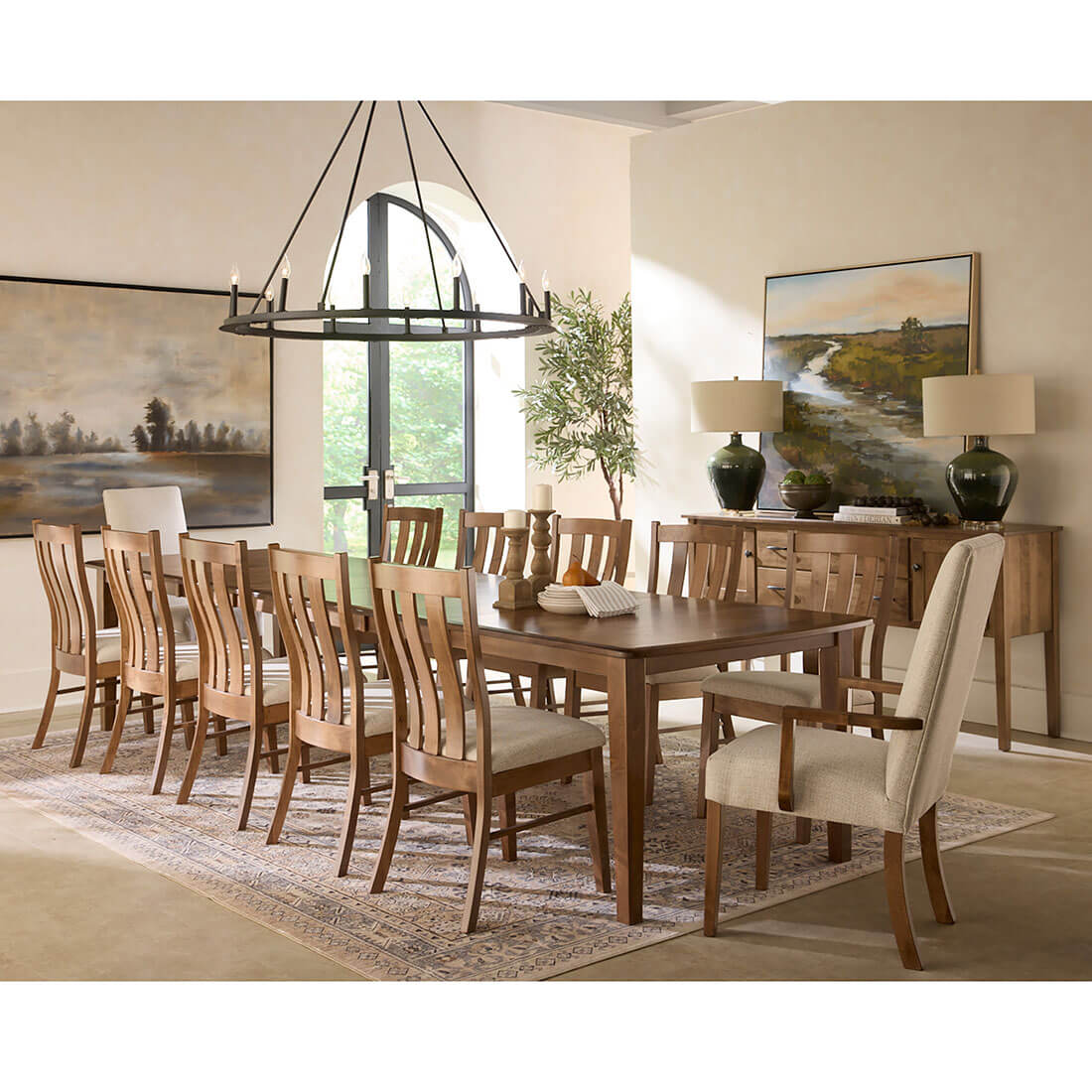 Archbold Furniture Amish Essentials 42x72 Bow End Top Shaker Taper Leg Table 4224272 4214218 400L01 420L01