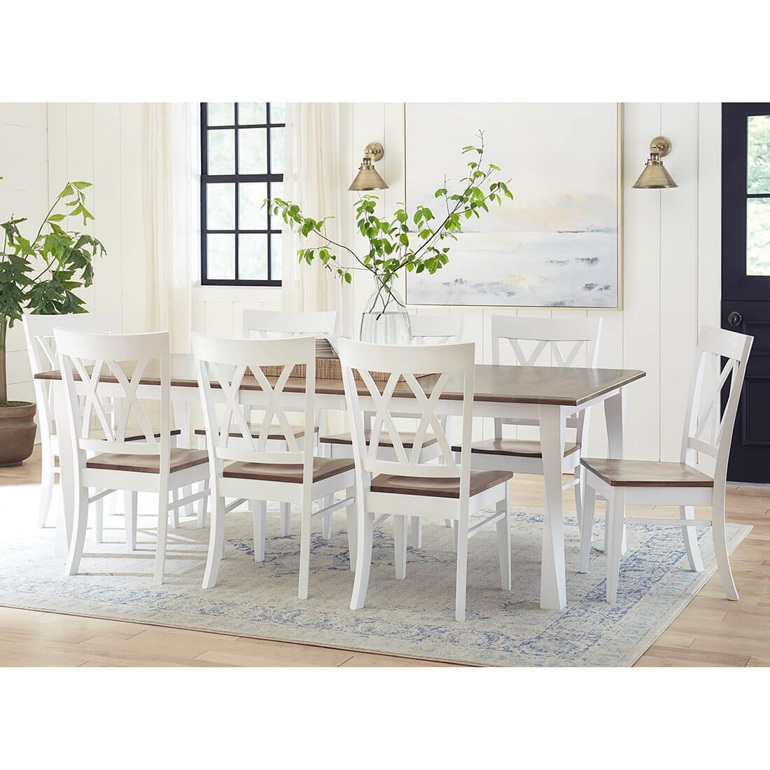 Archbold Furniture Amish Essentials 42x72 Rectangle Top Twist Leg Table Dining Room Collection