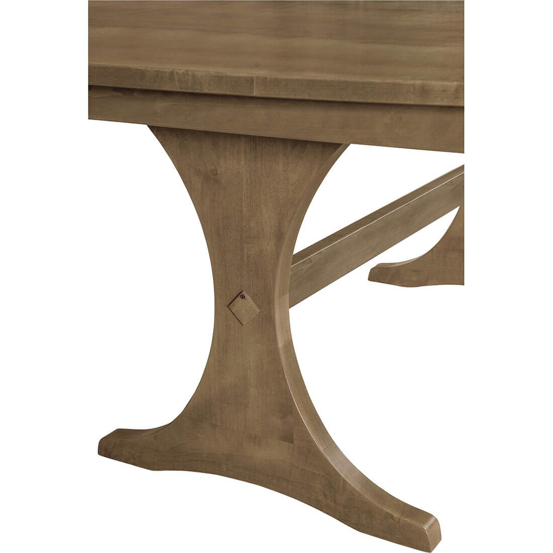 Archbold Furniture Amish Essentials Arcadia Trestle Table 36x54 Solid Top Detail
