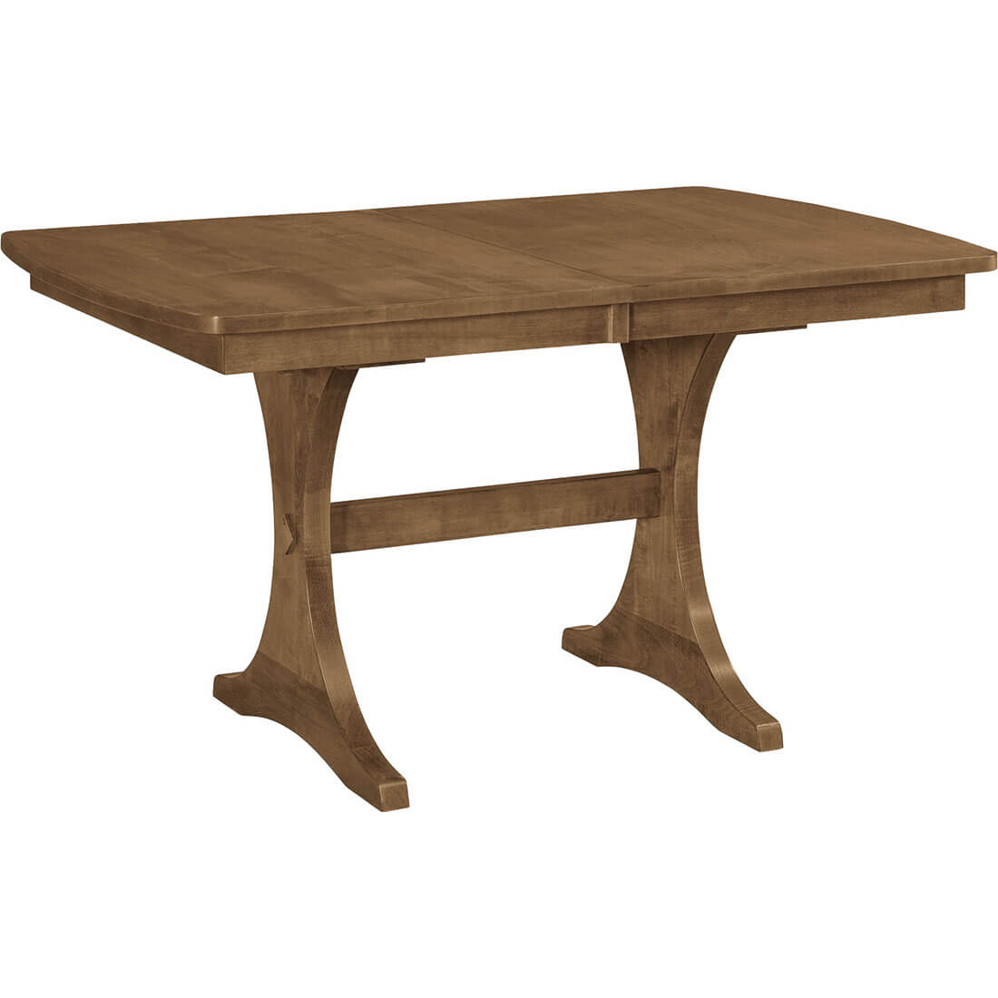 Archbold Furniture Amish Essentials Arcadia Trestle Table 36x54 Top with 2 12 Inch Leaves Out