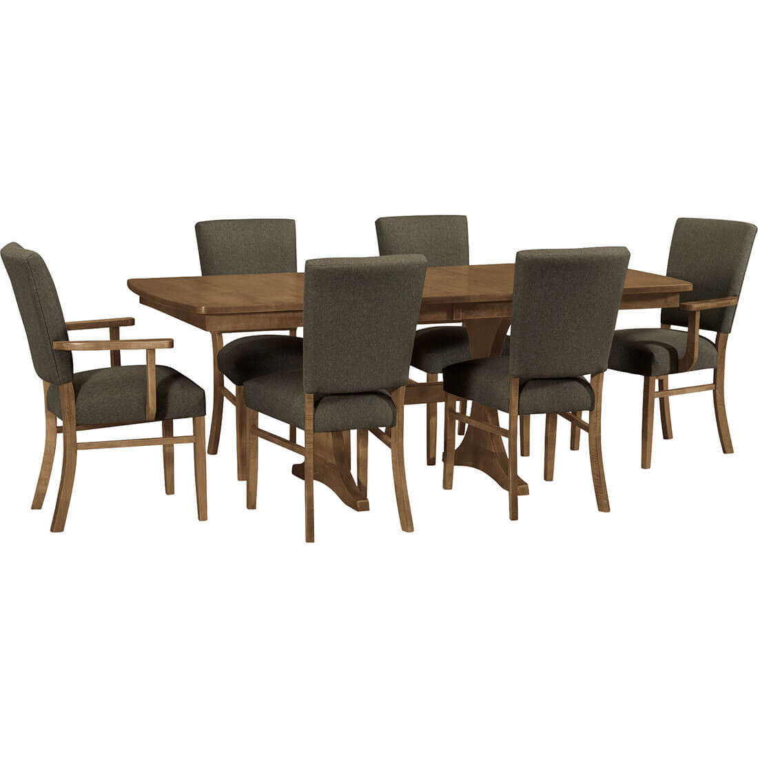 Archbold Furniture Amish Essentials Arcadia Trestle Table 42x72 Solid Top Dining Room Collection