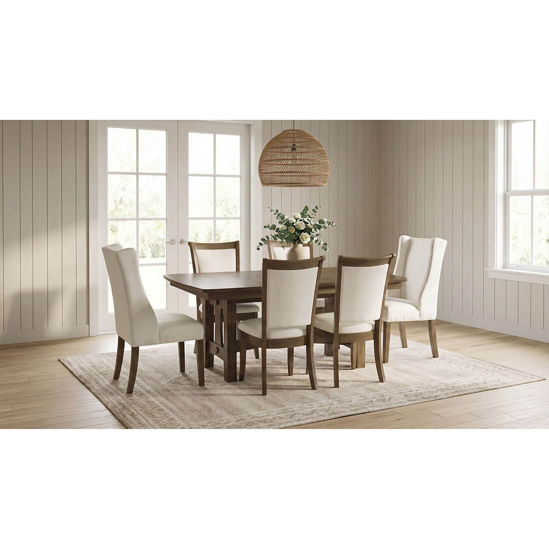 Archbold Furniture Amish Essentials Hawthorne Trestle Table 36x54 Top with 2 12 Inch Leaves Dining Room Collection