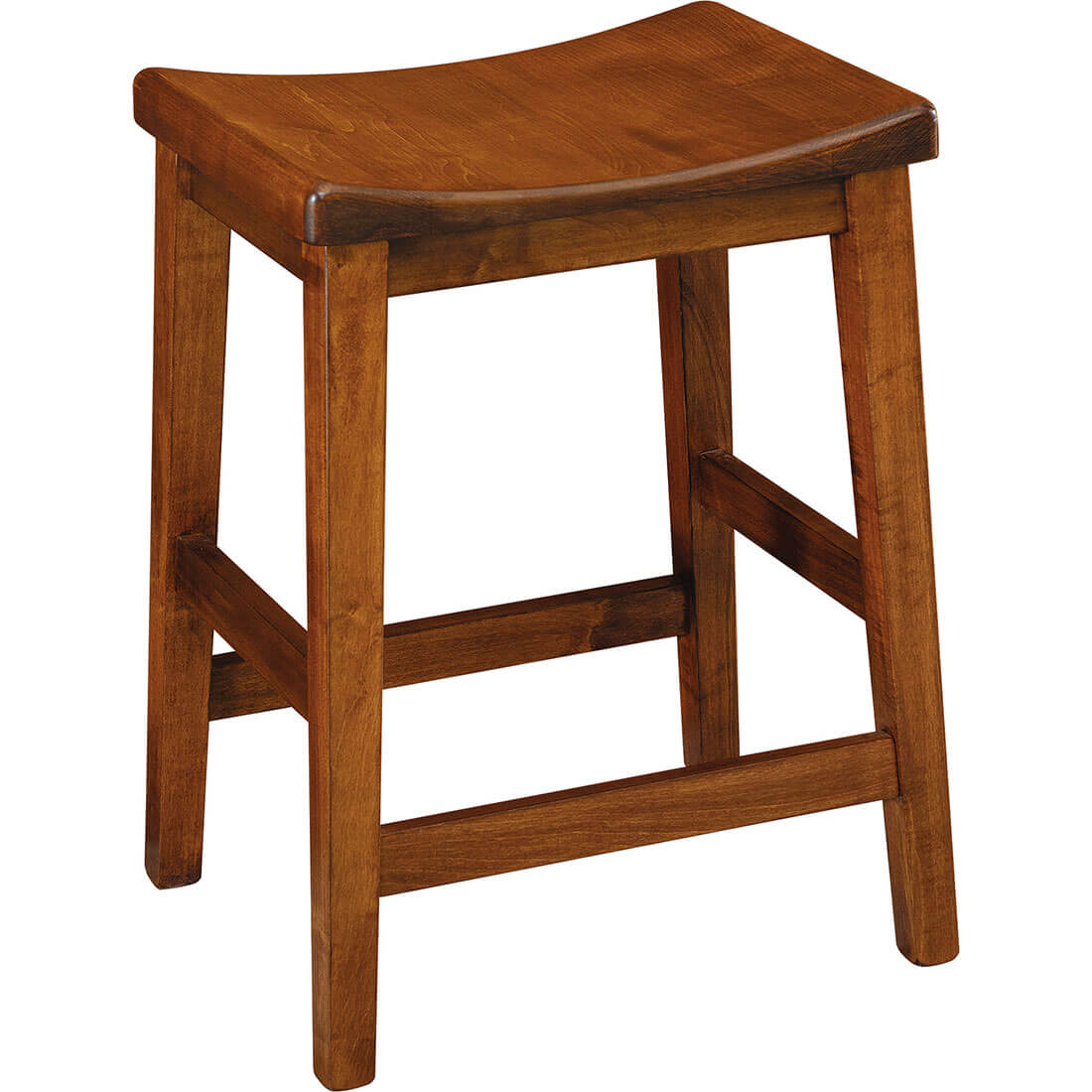 Archbold Furniture Amish Essentials Maple Adam Saddle Stool 5