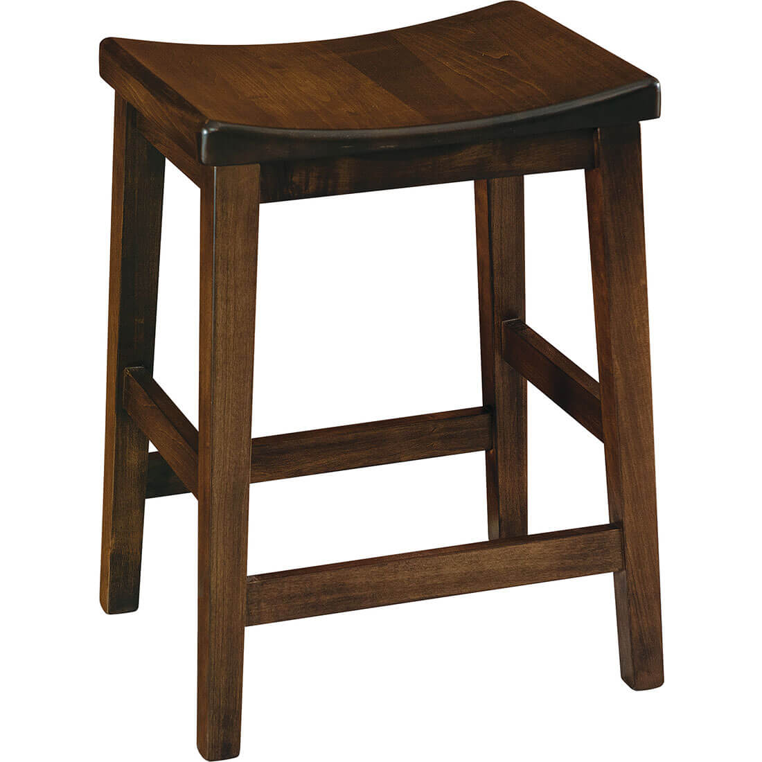 Archbold Furniture Amish Essentials Maple Adam Saddle Stool 6