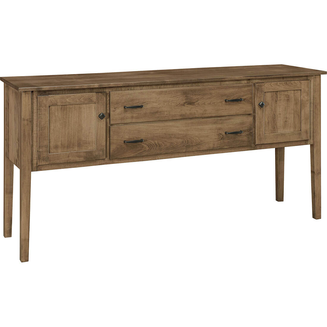 Archbold Furniture Amish Essentials Maple Dining 2 Door and Drawer 72 Inch Sideboard 4272