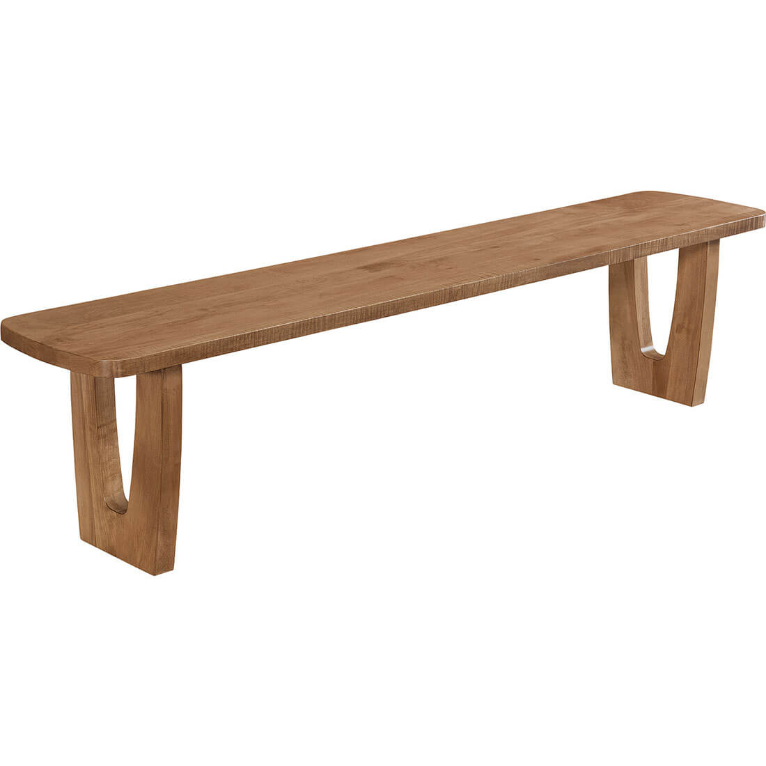Archbold Furniture Amish Essentials Modern Maple Harper Solid Top Bench 4031472