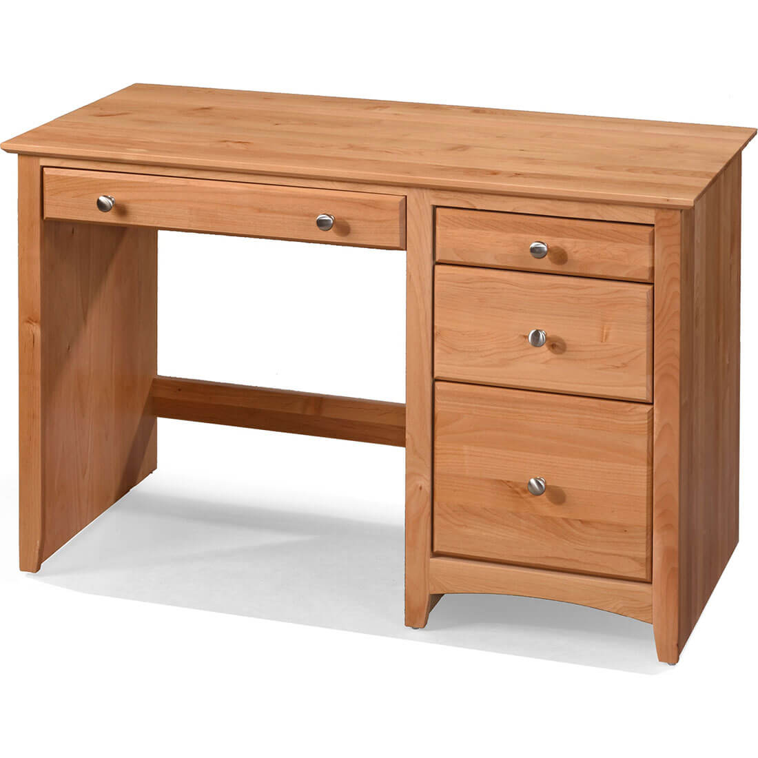 Archbold Furniture 4 Drawer Desk Overhang Top 2
