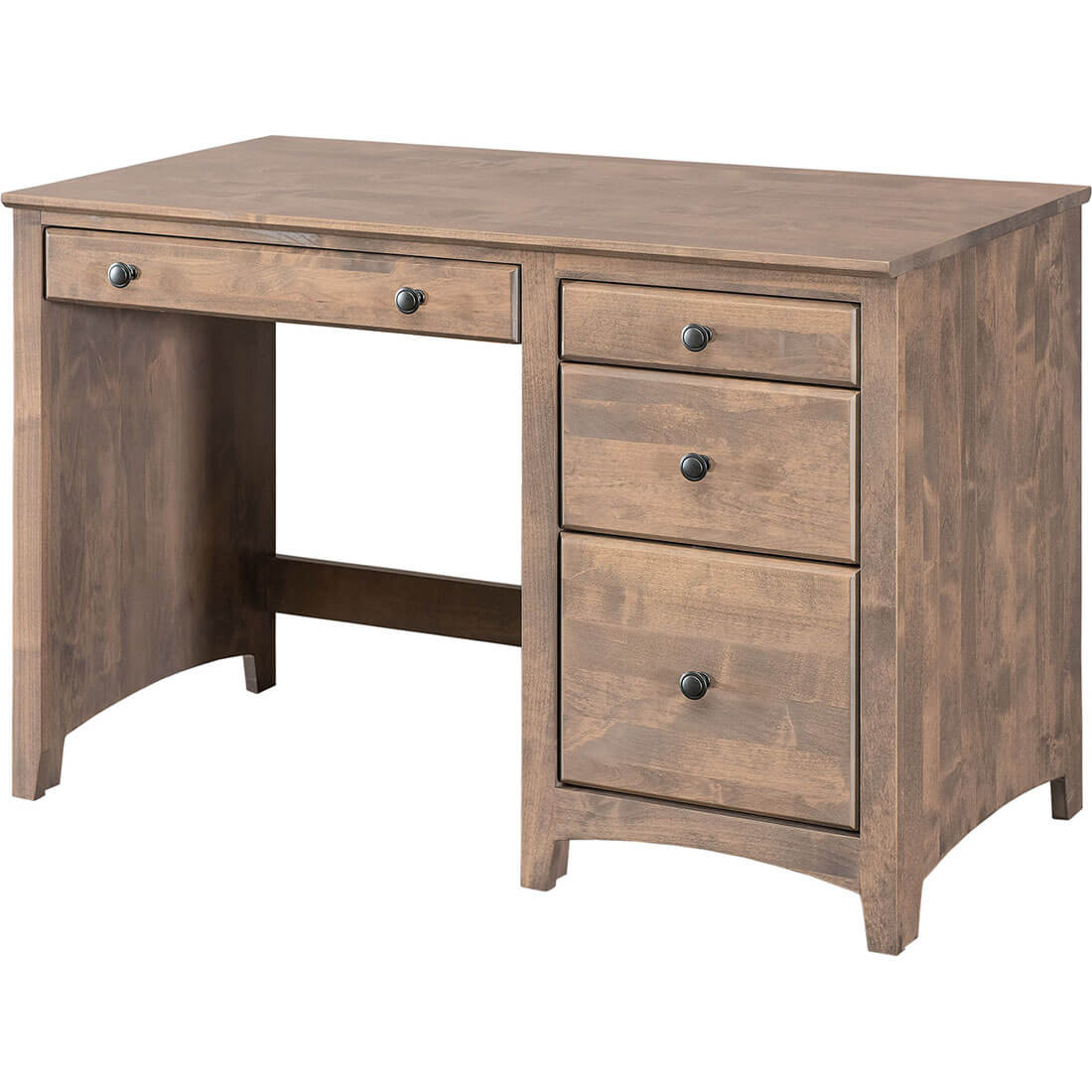 Archbold Furniture 4 Drawer Desk Overhang Top 6524